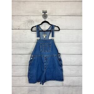 London Jean Women's Blue Denim Short Overalls Size XL